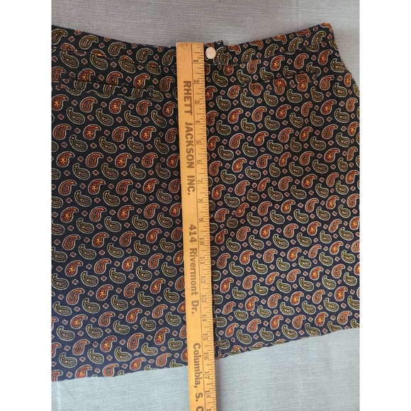 VTG Tommy‎ Hilfiger Paisley Skirt Size 12 Front Flat Pockets Y2K design Preppy - Picture 7 of 10